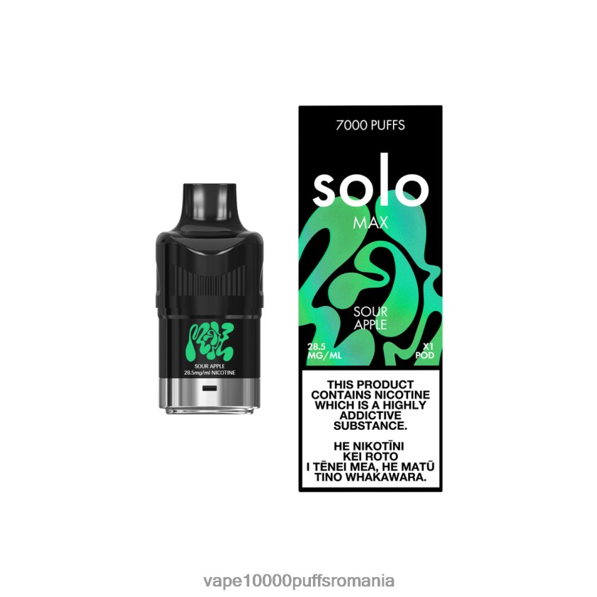 Vape 10000 Puffs Romania - Solo MAX păstaie măr acru 2B26XR80