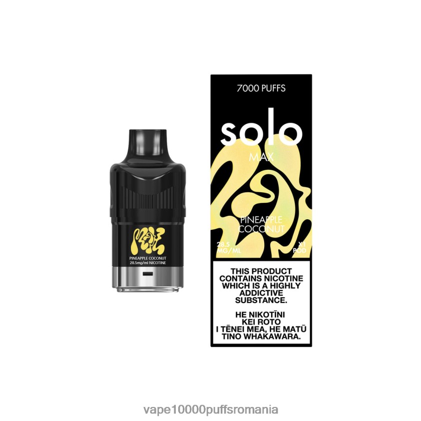 Vape 10000 Puffs Romania - Solo MAX păstaie nucă de cocos de ananas 2B26XR75