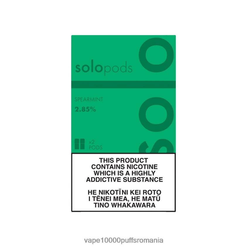 Vape 9000 Puffs - Solo Pachet de schimb 2-pachet mentă 2B26XR62