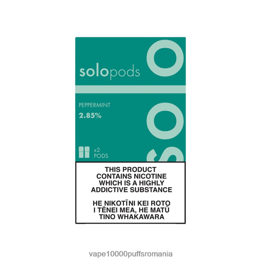 Vape Fara Nicotina - Solo Pachet de schimb 2-pachet mentă 2B26XR63