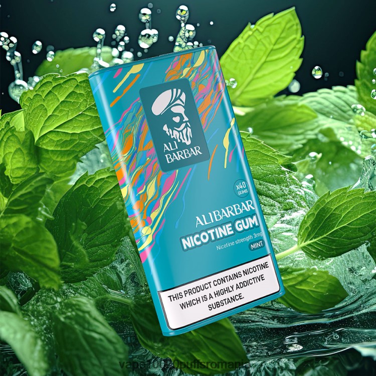Vape 10000 Puffs Romania - Alibarbar gumă de nicotină guava D2V6N6100