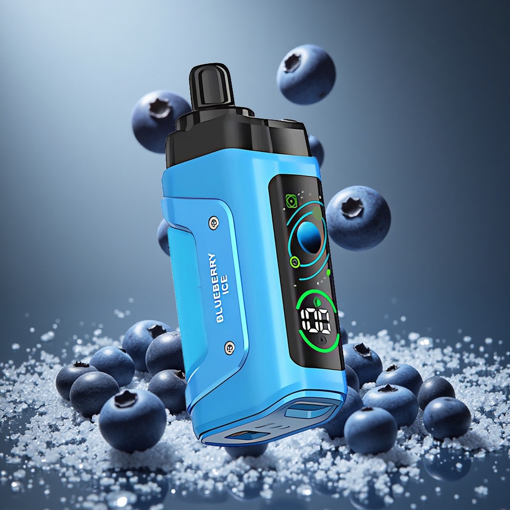 Borovniță Gheață Razz Bar 45000 Pufuri Vape de unică folosință cu Reîncărcare Type-C