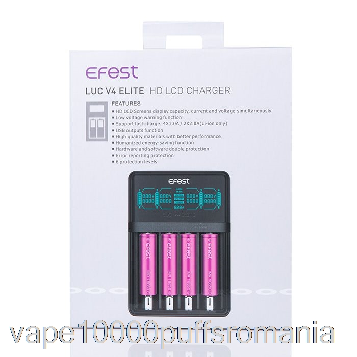 Vape Romania Efest Luc V4 Elite Hd Lcd Incarcator