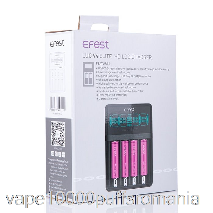 Vape Romania Efest Luc V4 Elite Hd Lcd Incarcator