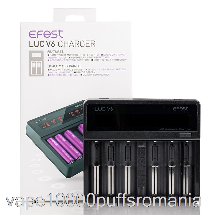 Vape Romania Efest Luc V6 6-bay Lcd Incarcator Universal