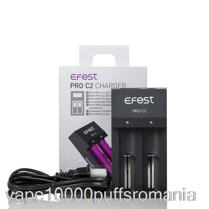 Vape Romania Efest Pro C2 Incarcator Baterie Inteligent Cu 2 Locatii