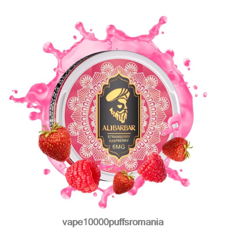 Vape 9000 Puffs - Alibarbar pungi cu nicotină căpșuni zmeură D2V6N692