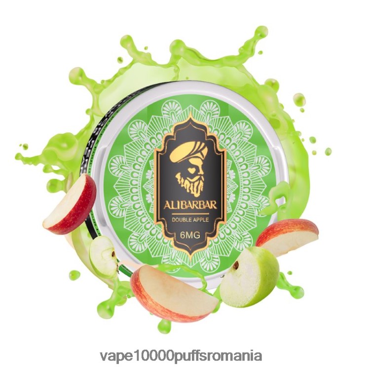 Vape Romania - Alibarbar pungi cu nicotină măr dublu D2V6N696