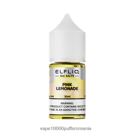 Vape 10000 Puffs Romania - ELFBAR ELFLIQ nic sare 30 ml limonadă roz R6Z2RP25