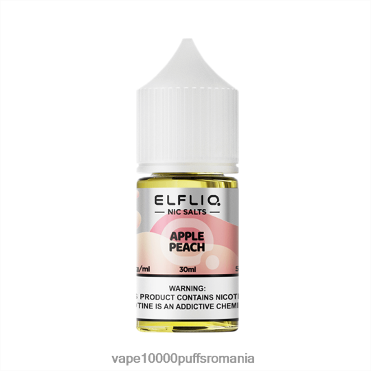 Vape 9000 Puffs - ELFBAR ELFLIQ nic sare 30 ml Apple Peach R6Z2RP7