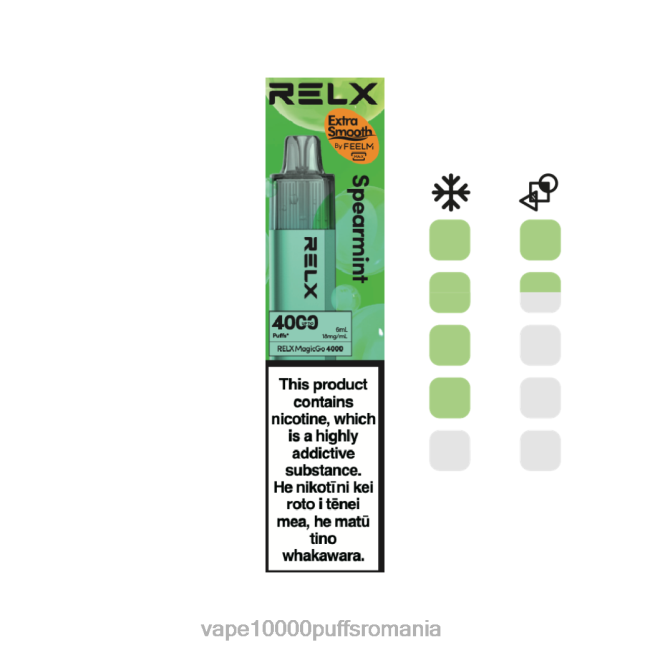 Vape Fara Nicotina - RELX MagicGo 4000 vape de unică folosință mentă 44TV83