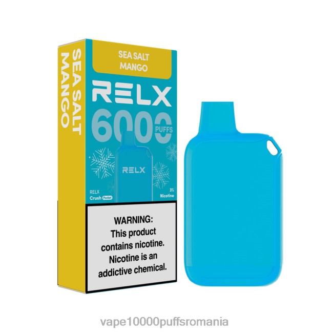 Vape Fara Nicotina - RELX Crush Pocket 6000 de gheață sare de mare mango 44TV813