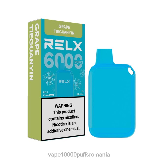 Vape Fara Nicotina - RELX Crush Pocket 6000 de gheață struguri tieguanyin 44TV818