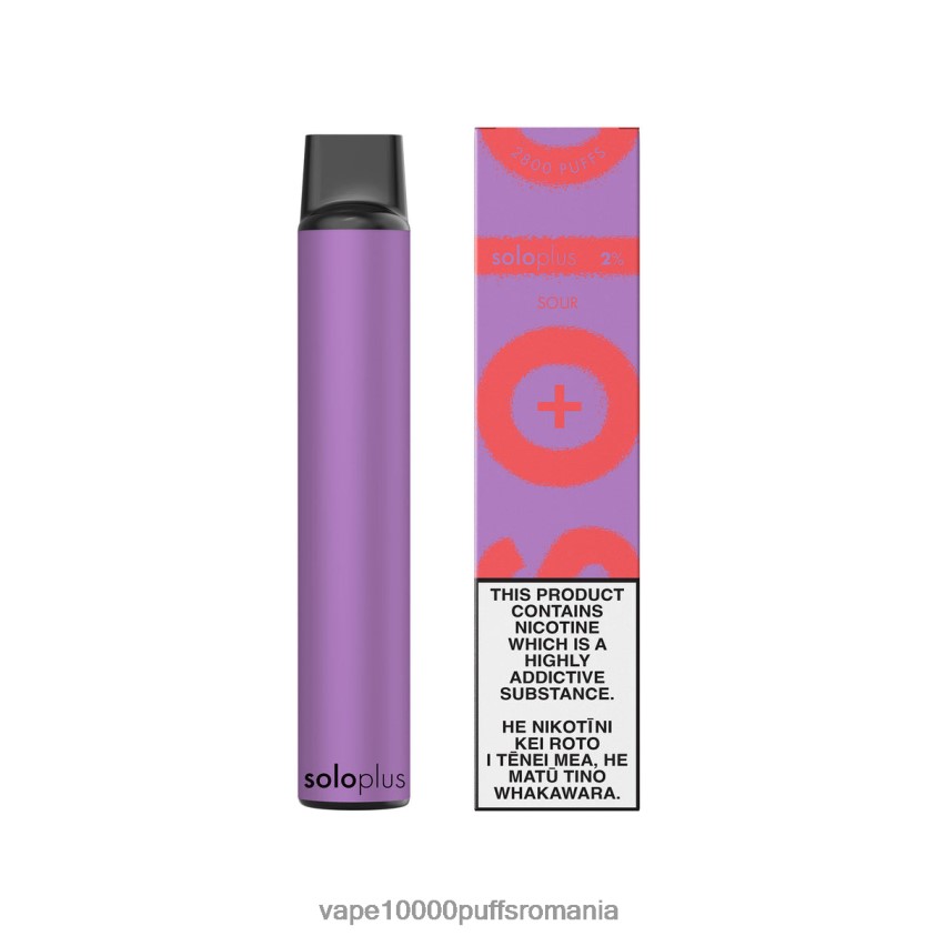 Vape 10000 Puffs Romania - Solo Plus vapa de unică folosință acru 2B26XR25