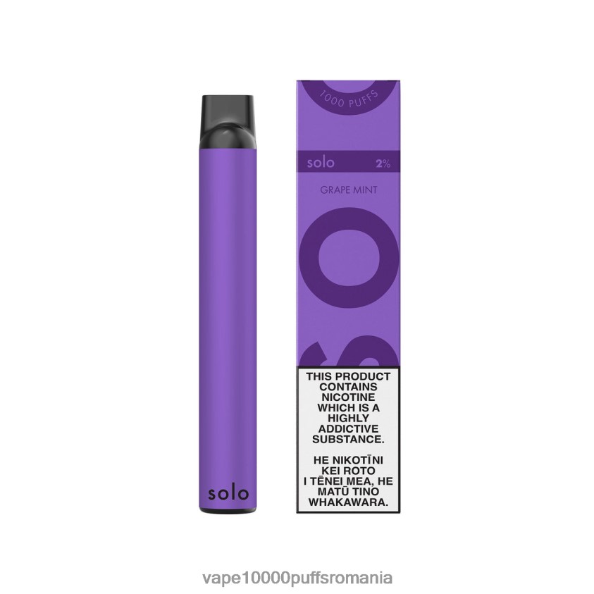 Vape 9000 Puffs - Solo vapa de unică folosință menta de struguri 2B26XR7