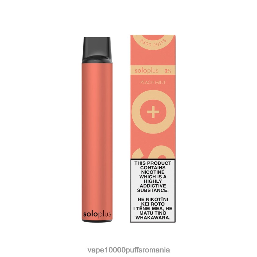 Vape Fara Nicotina - Solo Plus vapa de unică folosință menta de piersici 2B26XR23