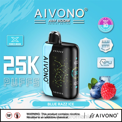 Vape 10000 Puffs Romania - Aivono AIM BOOM 25000 2000345 gheață albastră