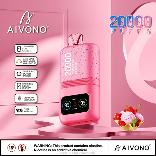 Vape 10000 Puffs Romania - Aivono AIM magic 20000 200080 inghetata de capsuni