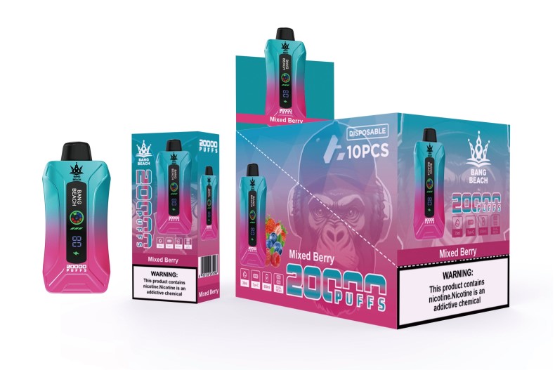 Vape 10000 Puffs Romania - Bang Beach 20.000 de pufuri de vaporizare cu ecran inteligent fructe de padure amestecate R8PF45