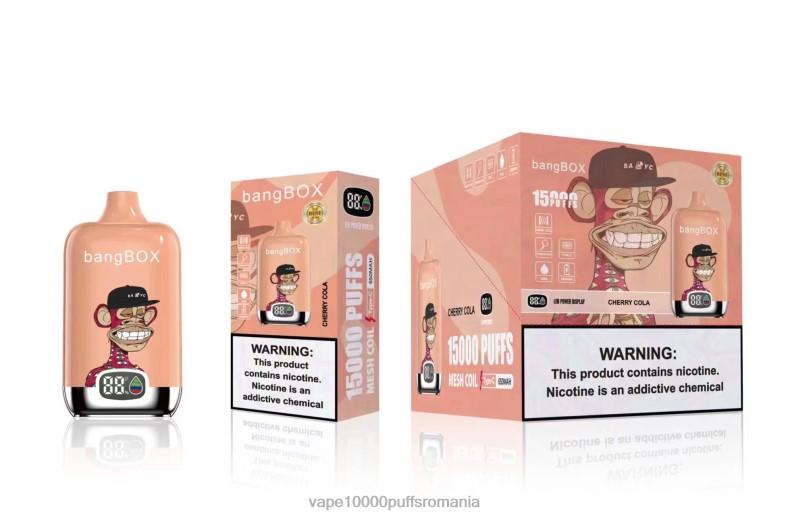 Vape 10000 Puffs Romania - Bang Box 15000 pufuri cola cu cireșe R8PF440