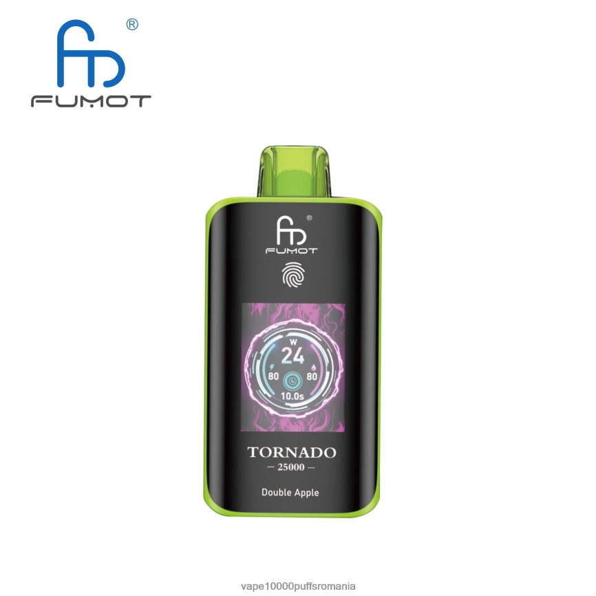 Vape 10000 Puffs Romania - Fumot Tornado 25000 vape de unică folosință măr dublu RF4ZBH5