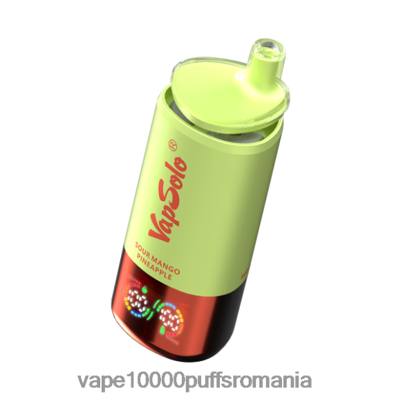 Vape 10000 Puffs Romania - VapSolo Triple 30000 de pufuri P8HDL45 capsuni, kiwi si mango acru, ananas si taur rosu