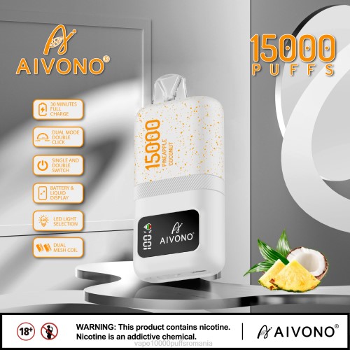 Vape 9000 Puffs - Aivono AIM magic 15000 200072 nucă de cocos de ananas