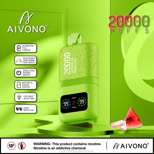 Vape 9000 Puffs - Aivono AIM magic 20000 200082 gumă de mestecat pepene verde
