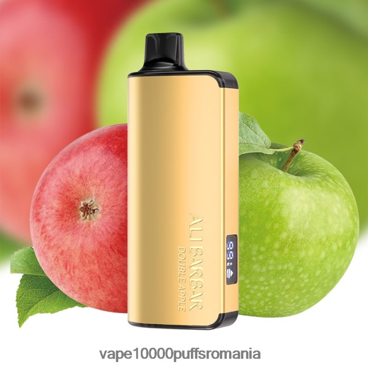 Vape 9000 Puffs - Alibarbar Ingot 20000 vape de unică folosință măr dublu D2V6N647