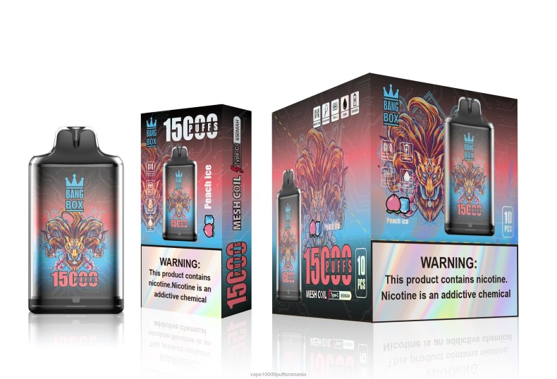 Vape 9000 Puffs - Bang Box s1-15000 pufuri gheata de piersici R8PF4102