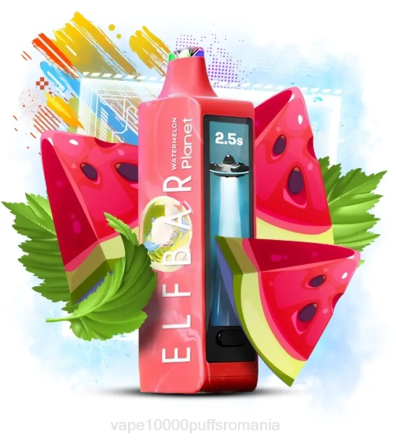 Vape 9000 Puffs - Elf Bar Planet 25000 pepene verde X4P212