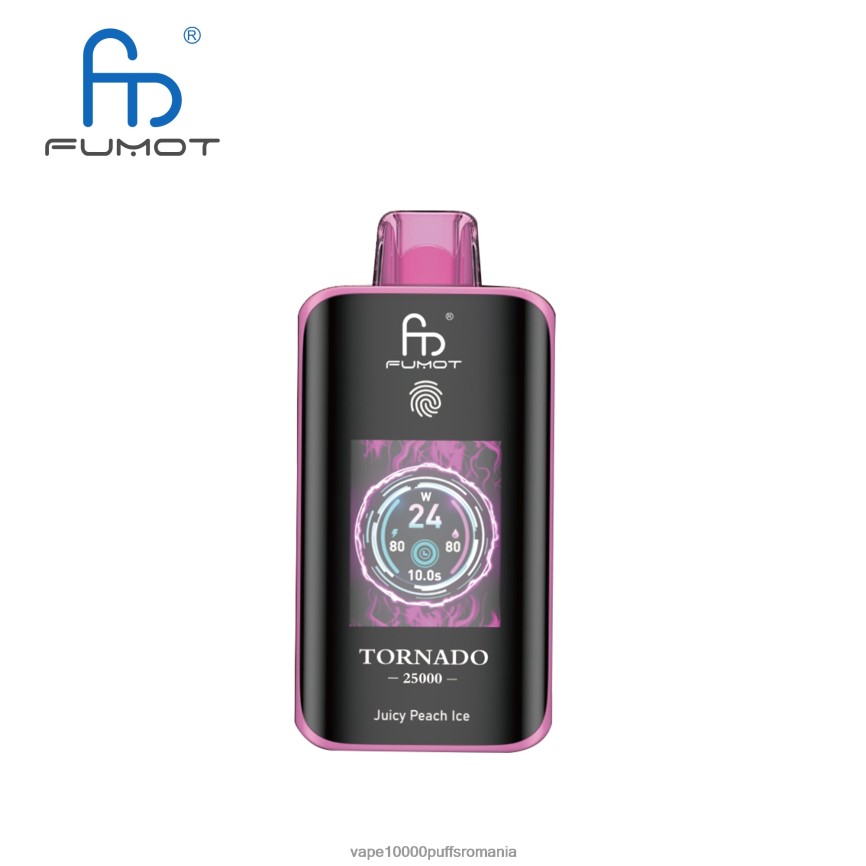 Vape 9000 Puffs - Fumot Tornado 25000 vape de unică folosință gheață suculentă de piersici RF4ZBH7