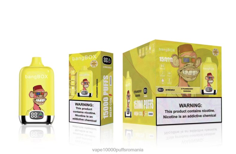 Vape Fara Nicotina - Bang Box 15000 pufuri banană căpșuni R8PF443