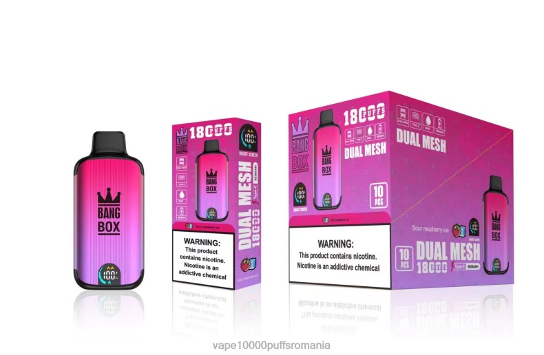 Vape Fara Nicotina - Bang Box 18000 pufuri gheață de zmeură acru R8PF498