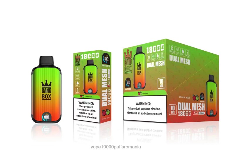 Vape Fara Nicotina - Bang Box 18000 pufuri măr dublu R8PF493