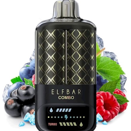 Vape Fara Nicotina - Elf Bar Combo 25000 coacaze negre zmeura si struguri X4P28