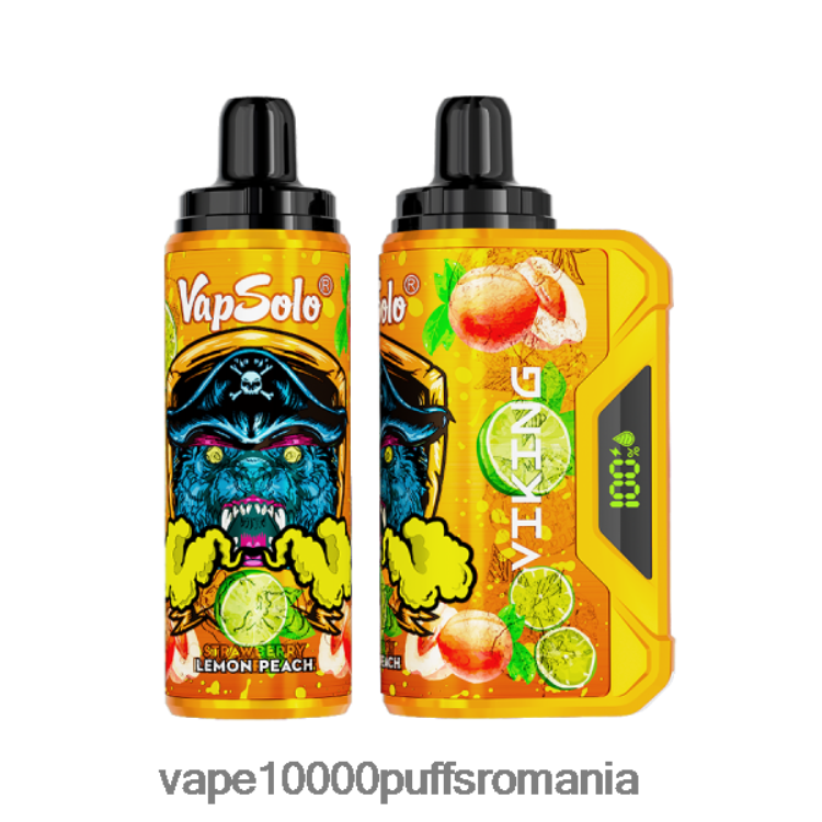 Vape Fara Nicotina - Vapsolo VIKING vapa de unică folosință lămâie piersică D2V6N6153