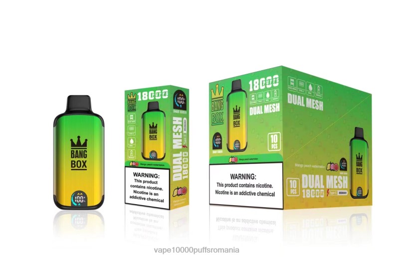 Vape Reincarcabil - Bang Box 18000 pufuri mango piersici pepene verde R8PF489
