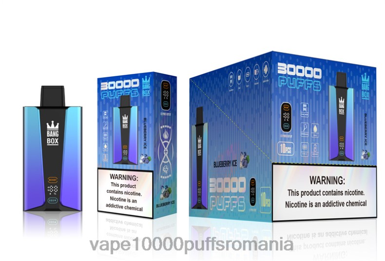 Vape Reincarcabil - Bang Box Ecran inteligent de 30000 de pufături gheata de afine R8PF479