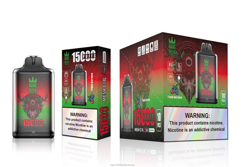 Vape Reincarcabil - Bang Box s1-15000 pufuri gheață cu fructe de pădure triple R8PF4104