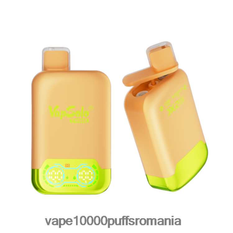 Vape Romania - Vapsolo TWINS vapa de unică folosință lămâie lămâie și gheață de pepene verde D2V6N6141