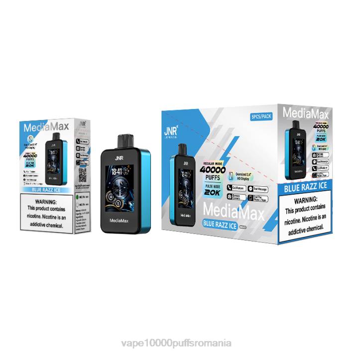 gheață albastră JNR MediaMax 40k puf Vape 10000 puffs Romania -PFPT21