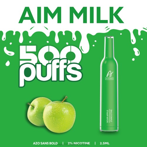 Vape 9000 Puffs - Aivono AIM MILK 500 2000267 măr acru