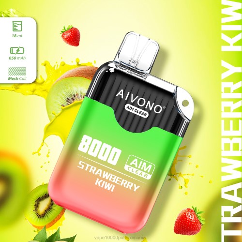Vape 10000 Puffs Romania - Aivono AIM CLEAR 8000 2000210 kiwi de căpșuni