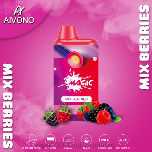 Vape 10000 Puffs Romania - Aivono AIM MAGIC 5800 țigară cutie de gură 2000100 amestecați fructele de pădure