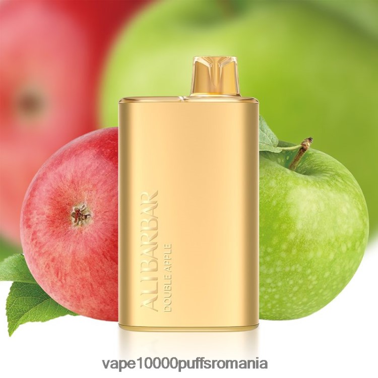 Vape 10000 Puffs Romania - Alibarbar Rich 8000 vape de unică folosință măr dublu D2V6N65