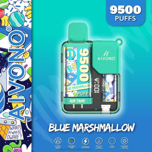Vape 9000 Puffs - Aivono AIM TANK 9500 200042 marshmallow albastru