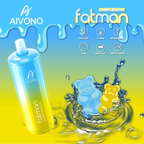 Vape 9000 Puffs - Aivono FATMAN 6800 200032 gheață de urs gumos