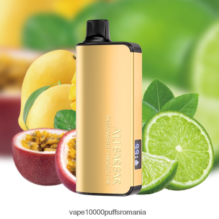 Vape 9000 Puffs - Alibarbar Ingot 9000 vape de unică folosință fructe de pasiune mango lime D2V6N622