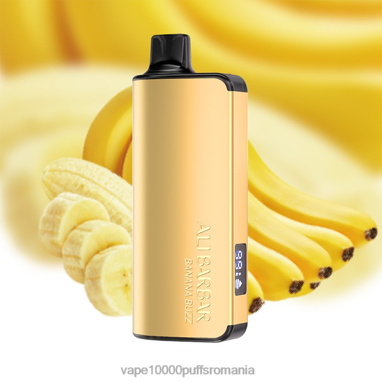 Vape 9000 Puffs - Alibarbar Ingot 9000 vape de unică folosință zumzet de banane XV08J27